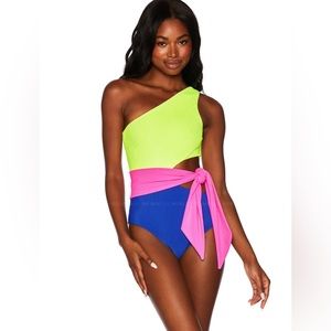 Beach Riot color block one-piece size Med